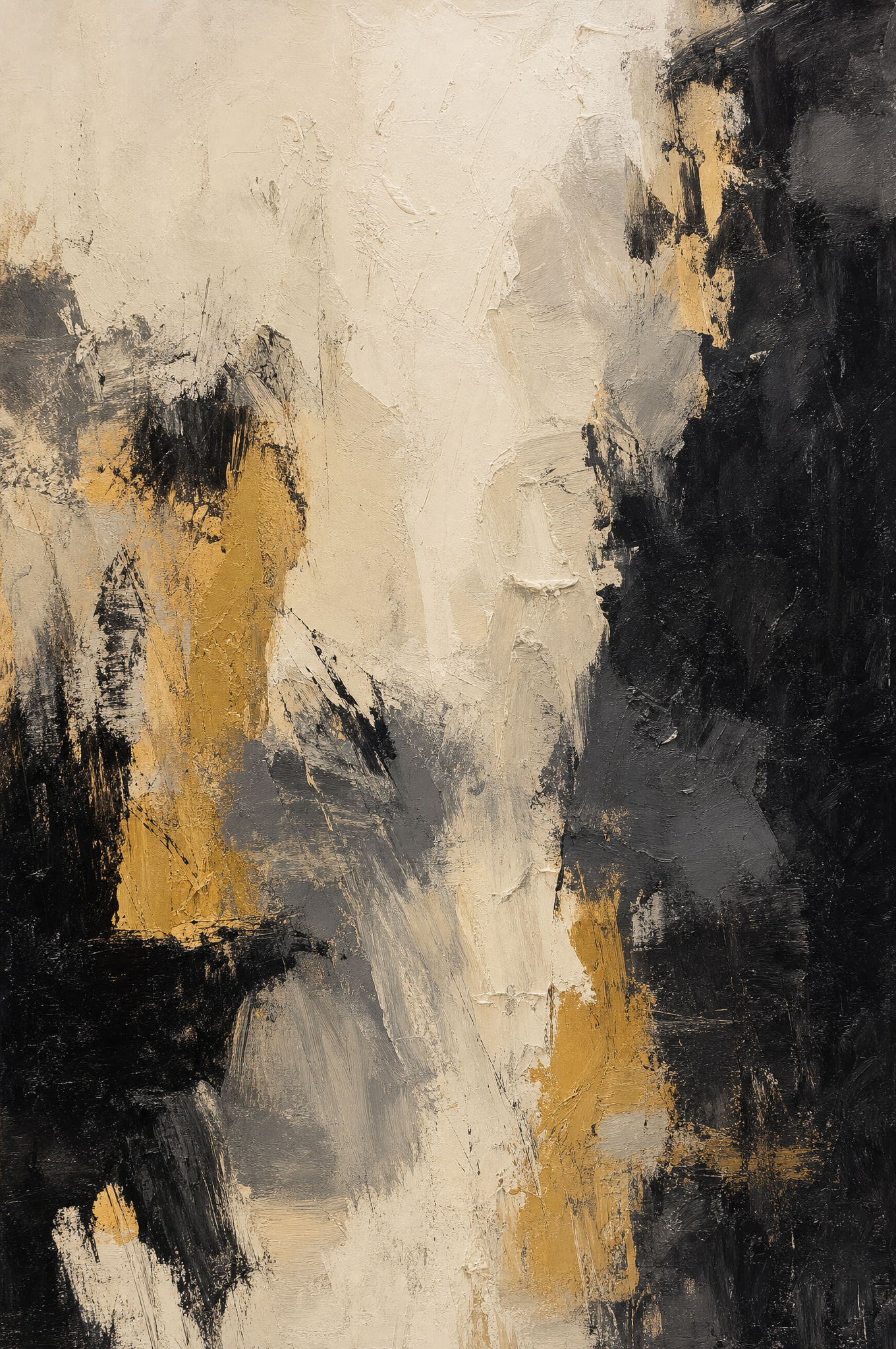 Esplanade, Late by Elena Marlowe, oil and cold wax on canvas, 2025