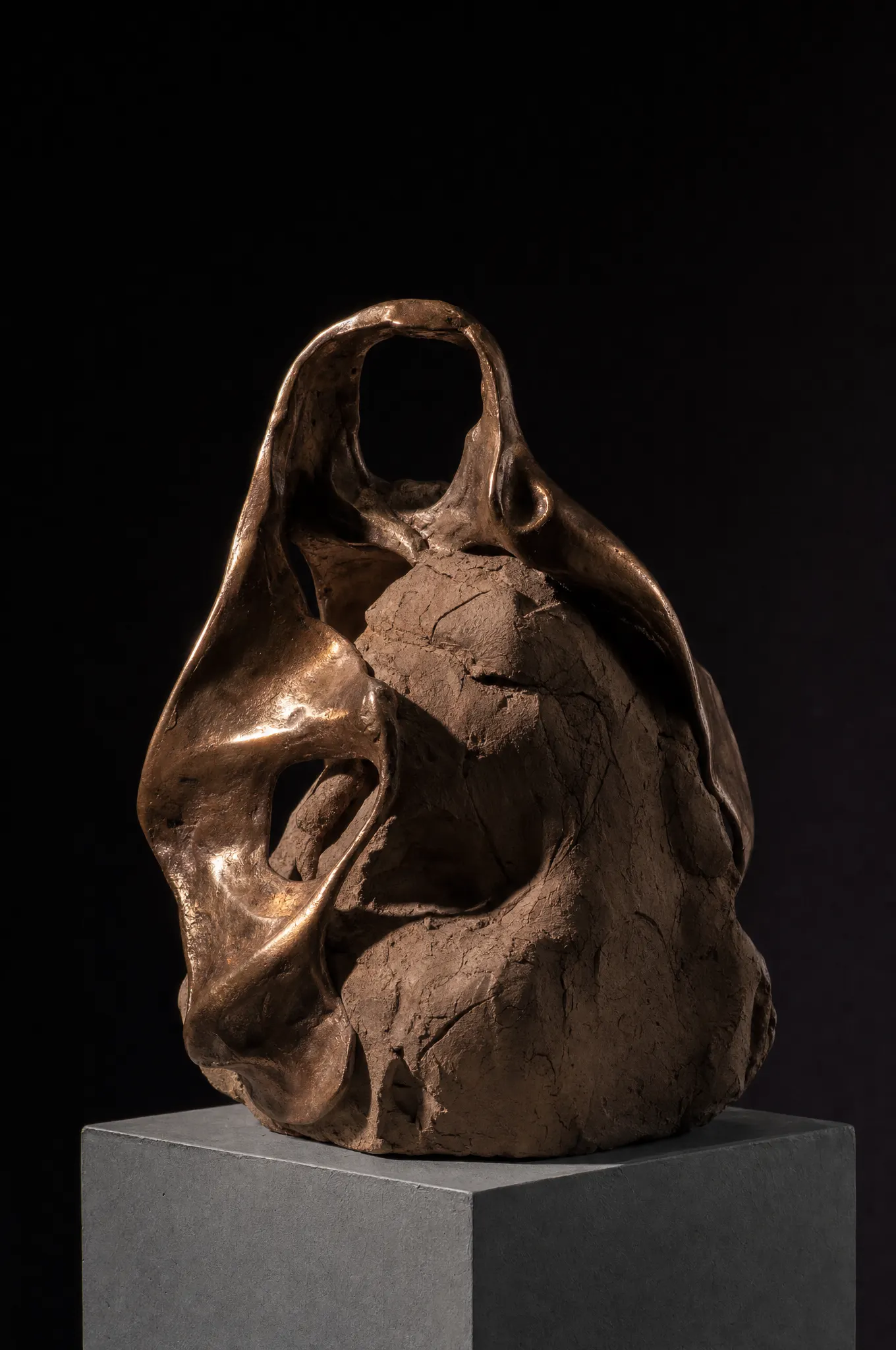 Bronze and clay sculpture, placeholder artwork