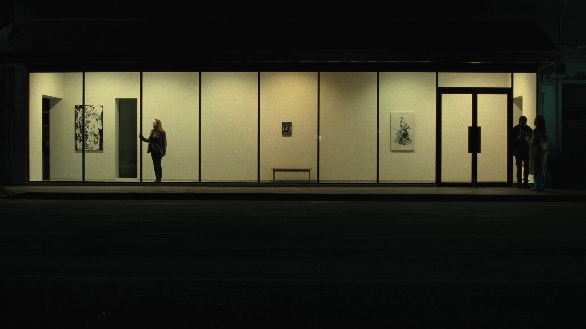Works from The Quiet Room hung in sequence on a gallery wall